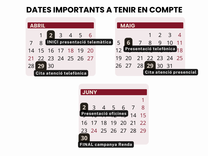 Calendario fechas declaracion de la renta IRPF 2024
